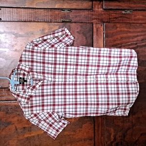 Apt 9 stretch slim fit size S, red/black/white plaid.